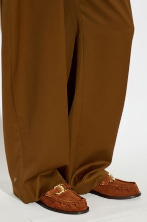 Ferragamo Maryan Suede Loafers, Womens, Brown
