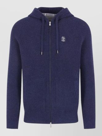 Brunello Cucinelli wool-silk hooded jacket