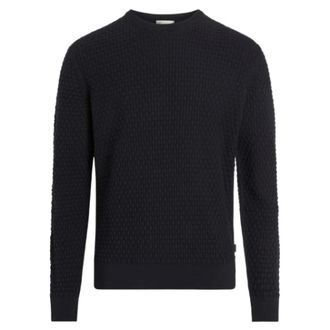 Calvin Klein Round-neck Knitwear, male, Black, Size: XS Round-neck Knitwear