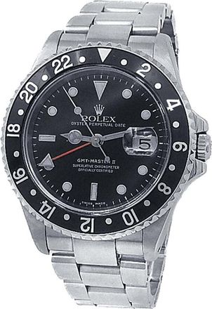 Rolex Pre-owned Rolex GMT-Master II Automatic Black Dial Mens Watch 16710 BKSO