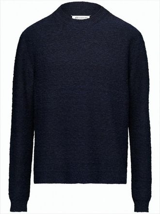 Maison Margiela Textured Knit Sweater With Signature Four-Stitch Detail