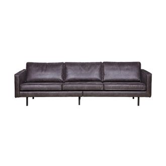 Bepure Home Sof&aacute; de 4 plazas en cuero reciclado negro