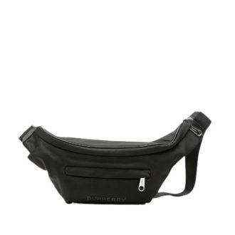 Burberry Vintage, unisex, Zwart, ONE Size, Nylon, Pre-owned Nylon Leather Waist Bag