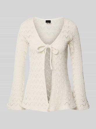 Gina Tricot Strickjacke mit Trompeten&auml;rmeln Modell Isadora in Beige, Gr&ouml;&szlig;e S