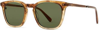 Garrett Leight GETTY II S MRRYE-ATG/GRN Mens Sunglasses Brown Size 48