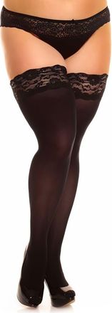 Glamory Micro60 Lace Top Stay-Put Stockings in Black at Nordstrom, Size Xx-Large