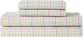 Hallmark Chromatic Grid Sheet Set in White Multi at Nordstrom Rack, Size Queen