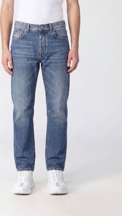 Versace Straight Fit Five-Pocket Cotton Denim Jeans
