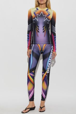 Dsquared2 Leggings With Logo, Womens, Multicolour