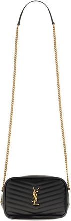 Saint Laurent Womens Mini Lou Bag Black Calf Leather Shoulder