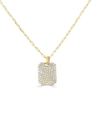 Sabrina Designs 14K 1.00 Ct. Tw. Diamond Dog Tag Pendant