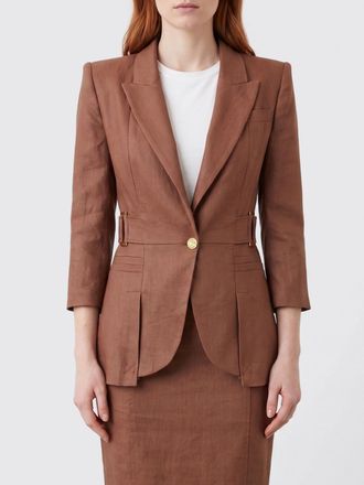 Elisabetta Franchi Blazer monopetto Elisabetta Franchi in misto lino