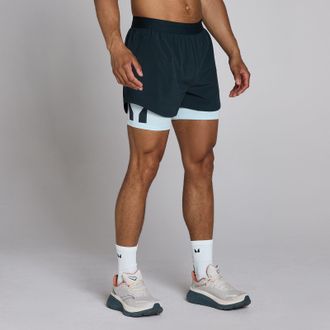 MyProtein Short 2 en 1 Hybrid de 5 para hombre de MP - Azul deste&ntilde;ido - XS