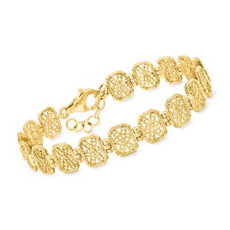 Ross-Simons 18kt Gold Over Sterling Filigree Bracelet