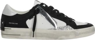 Crime London Schoenen, Dames, Wit, 38 EU, Leer, SK8 Deluxe Sneakers