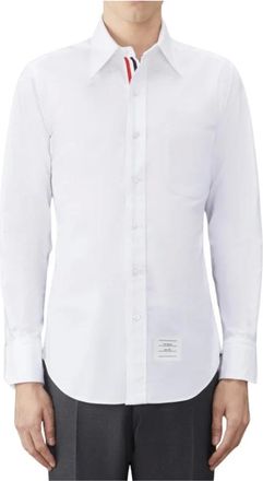 Thom Browne Casual Shirts, male, White, XL, Oxford Shirt
