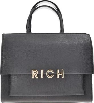 John Richmond Tassen, Dames, Zwart, ONE Size, Zwarte Schoudertas