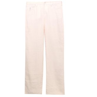 Armani Pale Pink Linen Wide Length Trousers Size 26/66