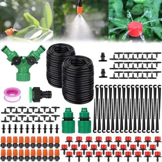 OEM Kit De Riego Autom&aacute;tico Por Goteo - 149 Piezas - Ideal Para El Riego Autom&aacute;tico De Jardines Y Plantas - Incluye Una Manguera De Riego Por Goteo De 30 