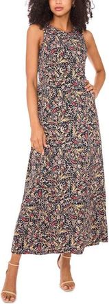 Vince Camuto Paisley Print Sleeveless Jersey Maxi Dress in Mint Lime at Nordstrom, Size Medium