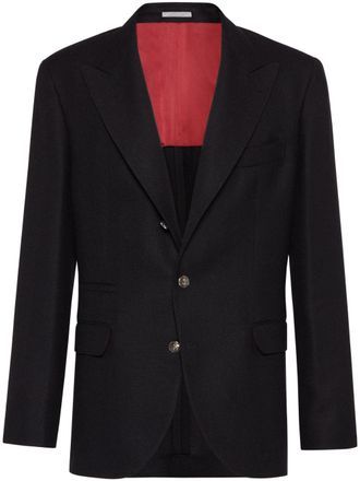 Brunello Cucinelli Blazer con revers a lancia - Nero