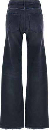 Balenciaga Womens Blue Cotton Flared Jeans Clothing