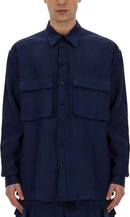 Dolce & Gabbana Navy Blue Oversized Shirt