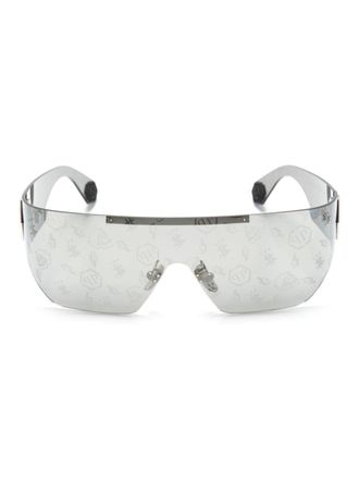 Philipp Plein Eyewear Occhiali da sole Plein Hero con placca logo - Grigio