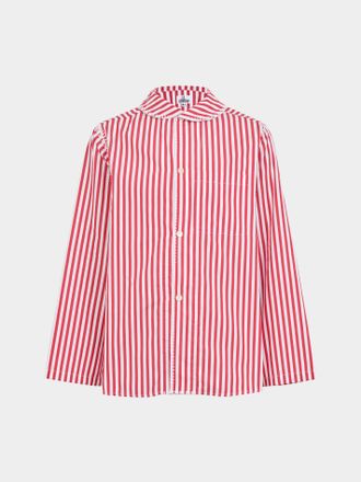 S&eacute;bline Marocaine Hand-Embroidered Cotton Pajama Shirt