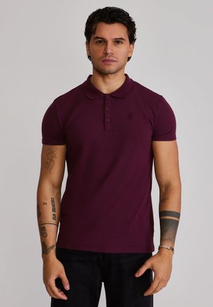 Siksilk Mens Burgundy Polo T-Shirt XXL