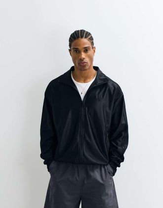 adidas Originals Firebird - Top sportivo nero metallizzato
