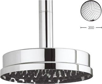 Crosswater 1920s regendouche 20cm easy clean zonder douchearm chroom