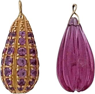 Piranesi Rubelite oorbel met diamant - Roze