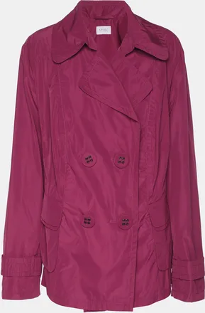 MYBC Pink Nylon Double Breasted Belted Blazer