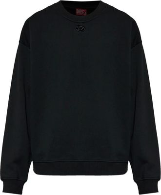 Diesel logo cotton sweater - Zwart