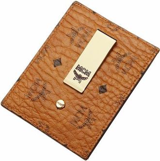 MCM Money Clip Card Case in Visetos Original in Cognac at Nordstrom