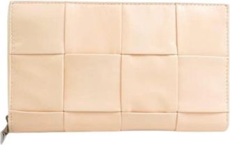 Bottega Veneta Pre-owned Leren Portemonnee - Dames - Vintage Accessoires - Beige - ONE Size - Leer - Vintage