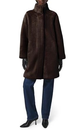 Apparis Blair Mid Length Recycled Polyester Pluche Faux Fur Coat in Espresso at Nordstrom, Size Xx-Large