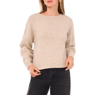 Halogen Cozy Star Sleeve Sweater in Oatmeal at Nordstrom Rack, Size Medium