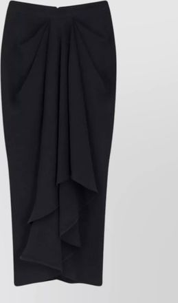 Givenchy high waist draped silk midi skirt