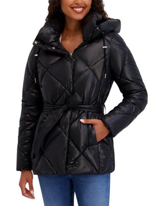 Kensie Cire Belted Puffer Jacket