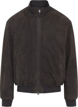Canali Goat Leather Jacket With Minimalist Design