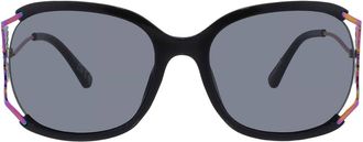 Betsey Johnson Smoke Butterfly Ladies Sunglasses 10268854.CGR BLKSMK
