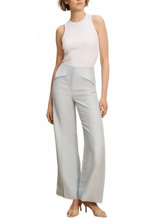 Veronica Beard Cassidee Wide Leg Pants In River Mist