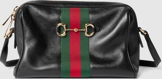 Gucci Horsebit Web Small Camera Bag, Black, Leather