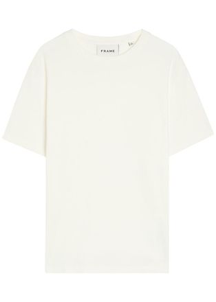 Frame Denim Duo Fold Cotton T-shirt - White - XL