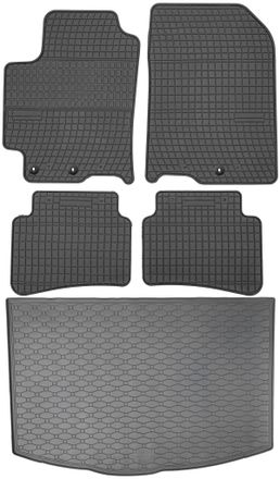 OEM Juego De Alfombrillas De Goma Para Coche Y Alfombrilla Para Maletero Para Kia Rio Iv Hatchback (2017-2023)