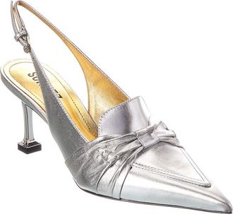 Schutz Schutz Fiorella Metallic Leather Sandal