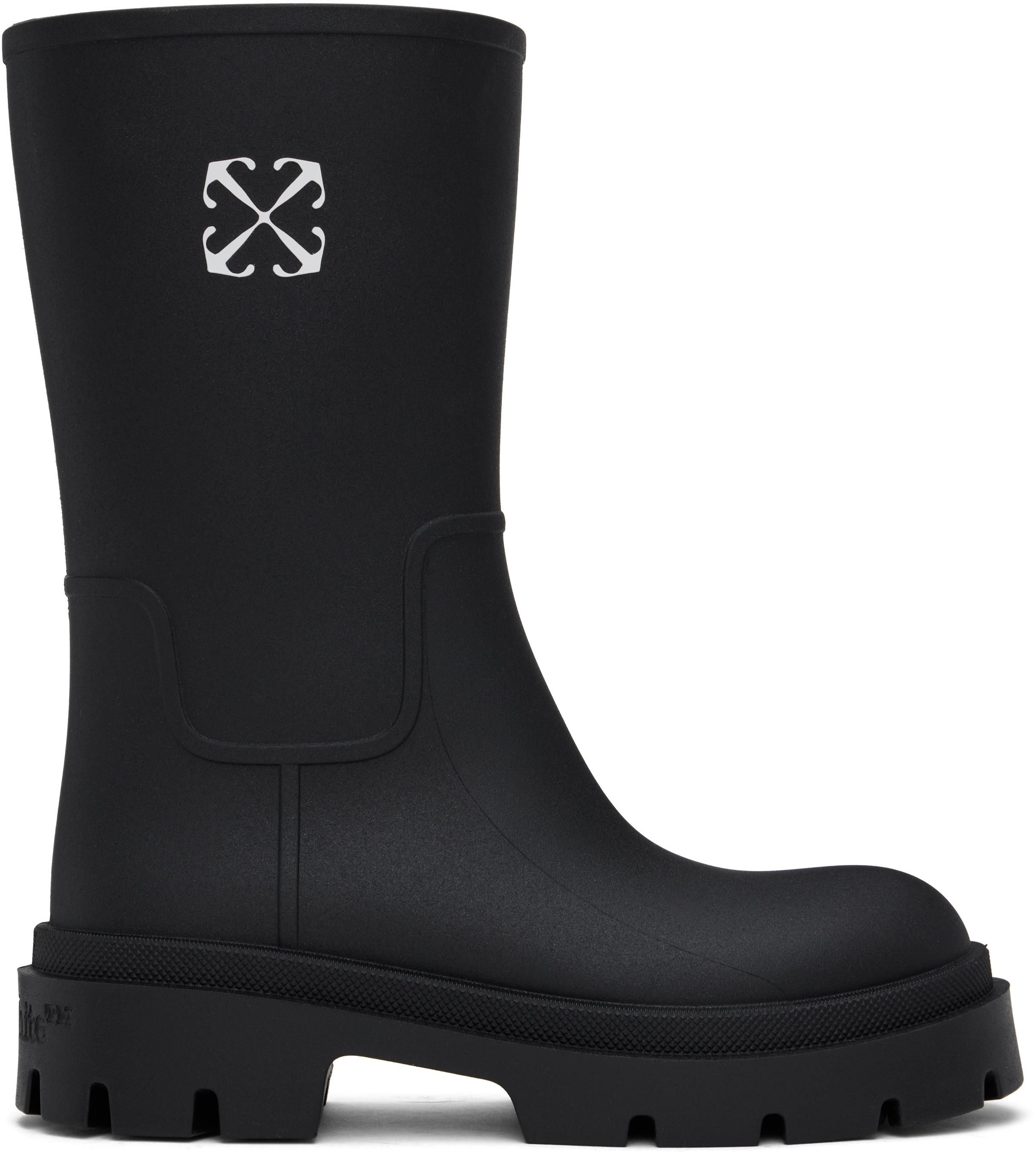 Off-white: Black Leather Boots now up to −67% | Stylight