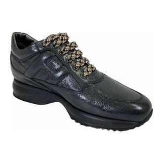 Hogan Sneakers, female, Black, Size: 5 US Polished Leather Interactive Shoes